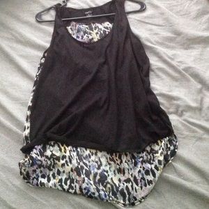 Rue 21 black and leopard tank